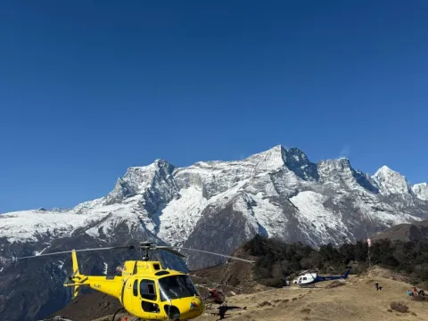 Helicopter Wedding Photography in Nepal