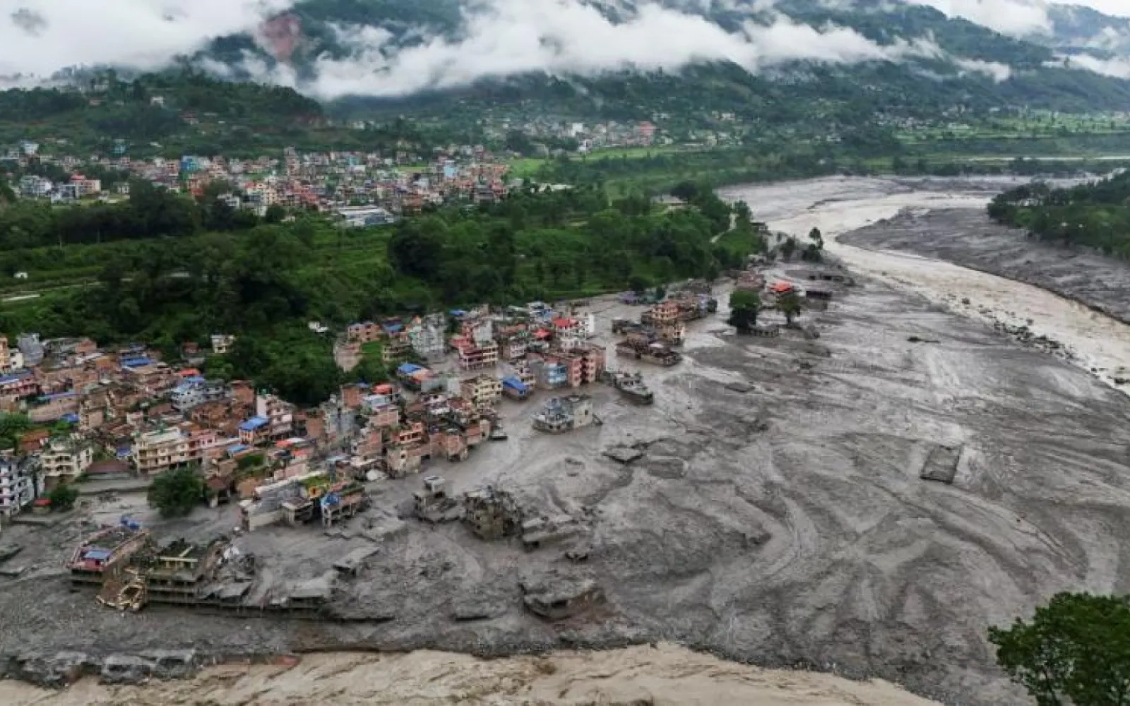 Massive Flash Flood from Tibet Devastates Rasuwagadhi Border
