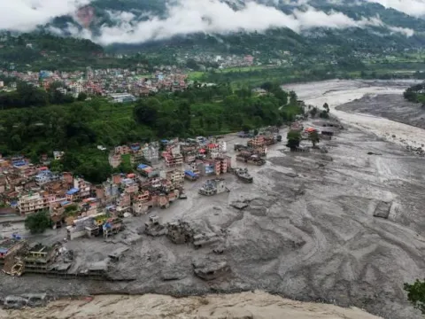 Massive Flash Flood from Tibet Devastates Rasuwagadhi Border